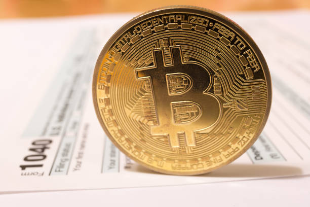 journée d’impôt usa bitcoin cryptocurrency 15 avril 2019 - timing is everything photos et images de collection
