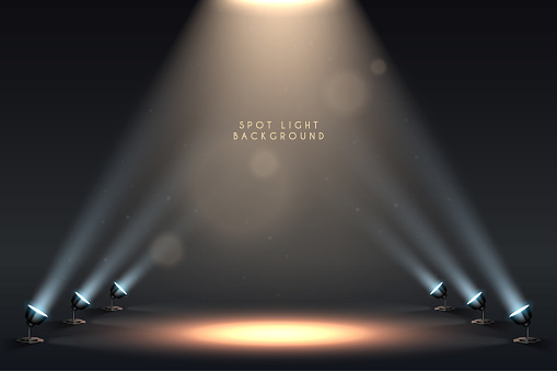 Spot light background in vector