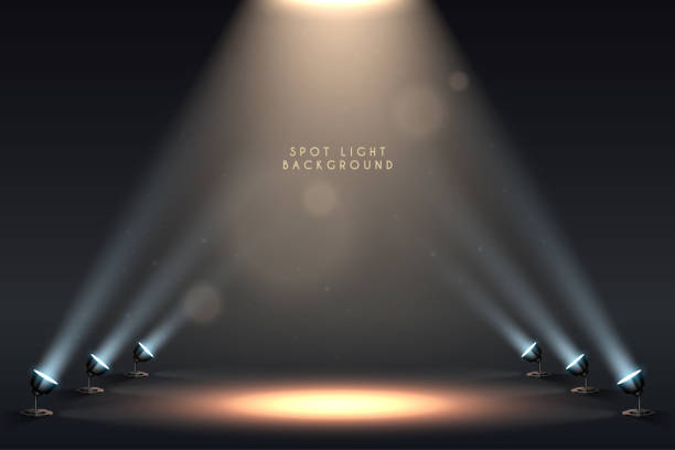 Spot light background Spot light background in vector theatrical performance illustrations stock illustrations