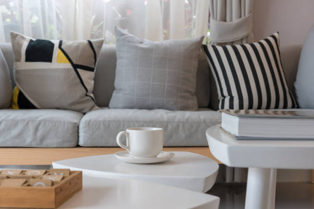 istock modern living room with wooden sofa 1128664361