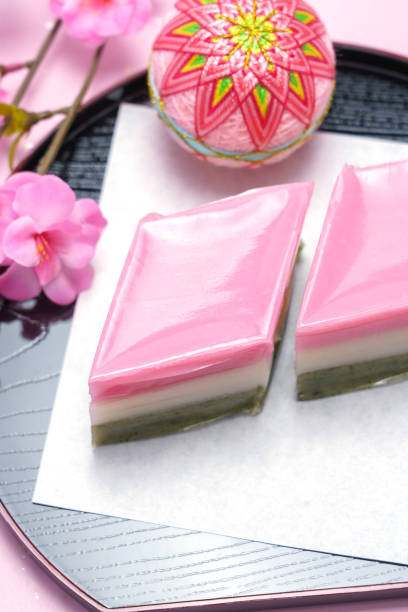 istock red, white, and green lozenge-shaped rice cakes (used for Japanese Girls' Festival) 1128665939