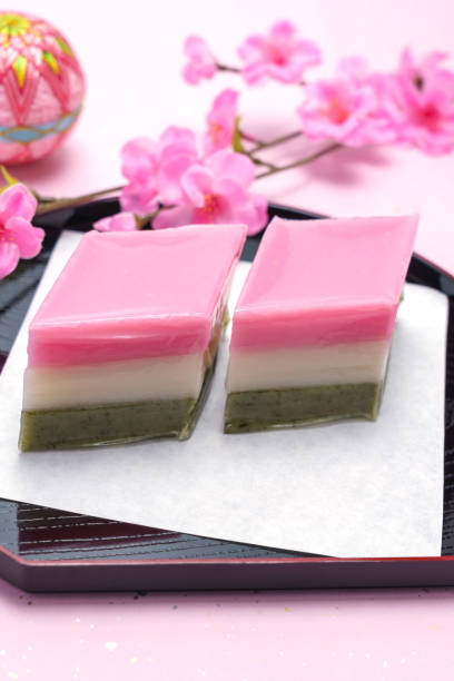 istock red, white, and green lozenge-shaped rice cakes (used for Japanese Girls' Festival) 1128665961