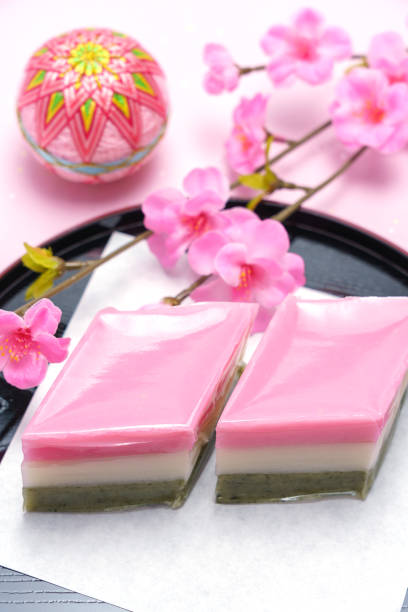 istock red, white, and green lozenge-shaped rice cakes (used for Japanese Girls' Festival) 1128665969