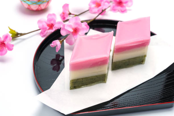 istock red, white, and green lozenge-shaped rice cakes (used for Japanese Girls' Festival) 1128666023