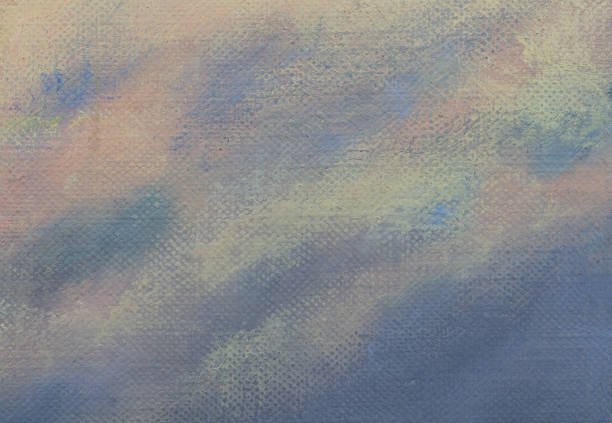 istock Painted texture background with mauve, blue and asure colours on canvas 1128667533