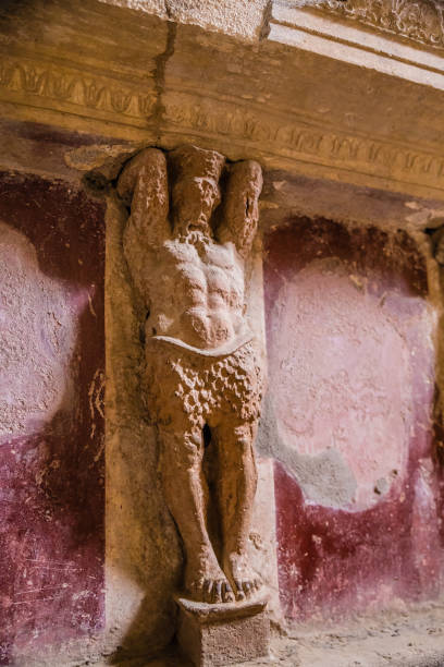 istock Statue in Pompeii Male Baths - Campania, Italy 1128671208