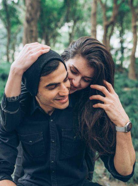 istock Cute couple in love 1128671952