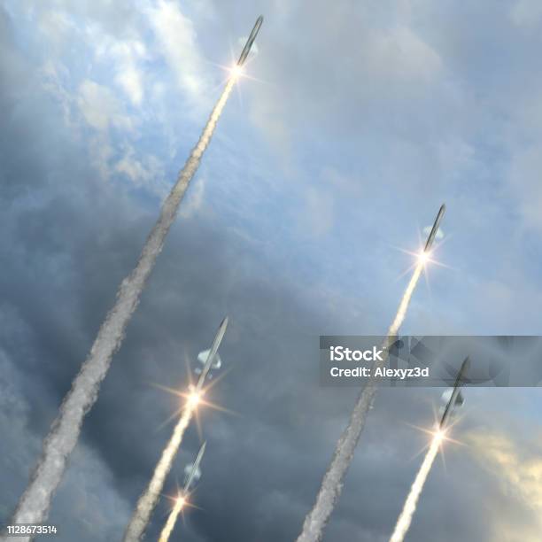 Rockets Launch Stock Photo - Download Image Now - Missile, Nuclear Weapon, Taking Off - Activity