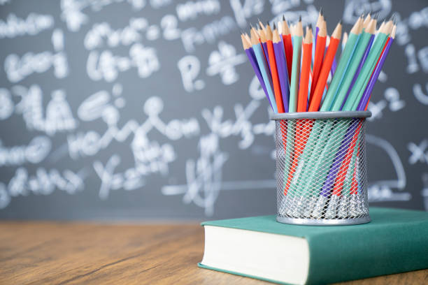 istock Concept of education or back to school on black background - Image 1128675393