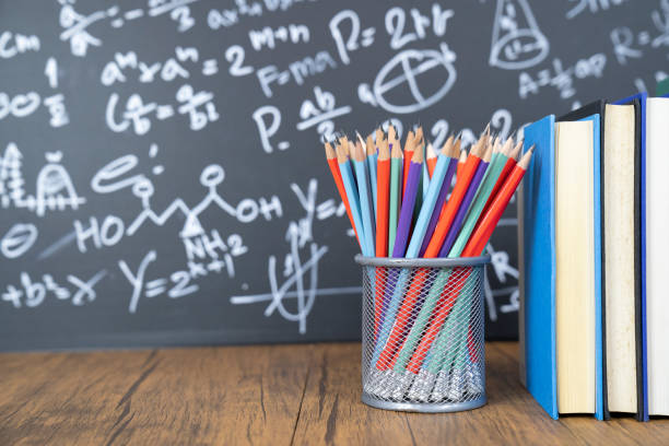 istock Concept of education or back to school on black background - Image 1128675395