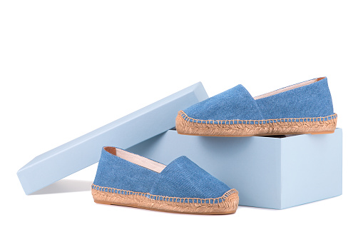 Espadrilles isolate on a white background.