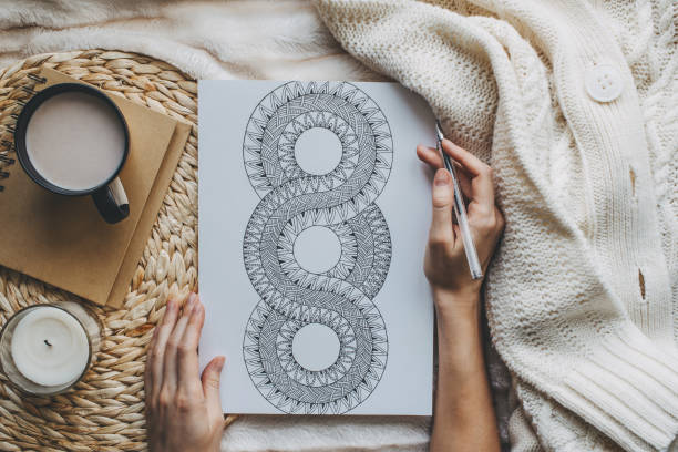 Mandalas sketch in scandinavian style