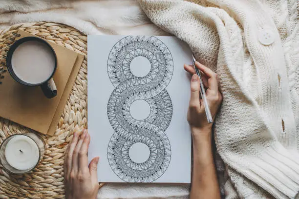 Photo of Mandalas sketch in scandinavian style