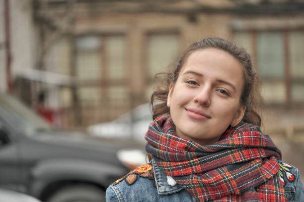 istock Portrait beautiful attractive girl 1128677469