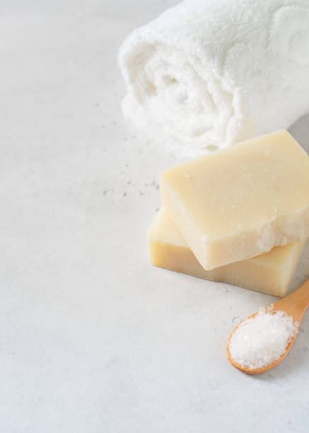 istock Handmade soap, spa and body care concept, vertical 1128678754
