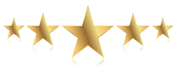 istock Five star favorite icon or symbol golden favorite star 1128679597
