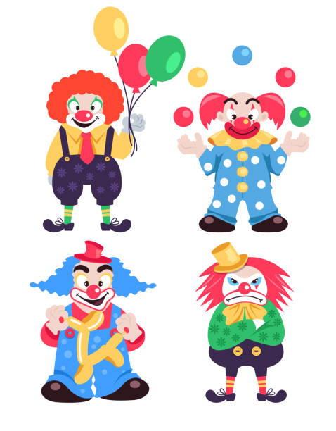Ilustración de Colecciones De Personajes Divertidos Payasos Coloridos Diferentes Personaje De Dibujos Animados Plano De Vector Aislado Conjunto De Ilustración y más Vectores Libres de Derechos de Payaso - iStock Ilustración de Colecciones De Personajes Divertidos Payasos Coloridos Diferentes Personaje De Dibujos Animados Plano De Vector Aislado Conjunto De Ilustración y más Vectores Libres de Derechos de Payaso - iStock