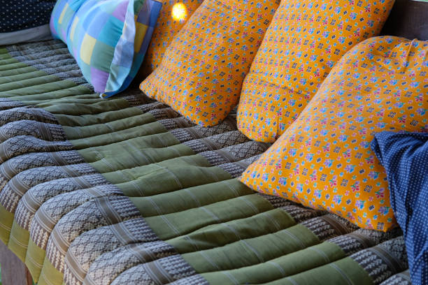 istock pillow & traditional green cushion from Thailand 1128681965
