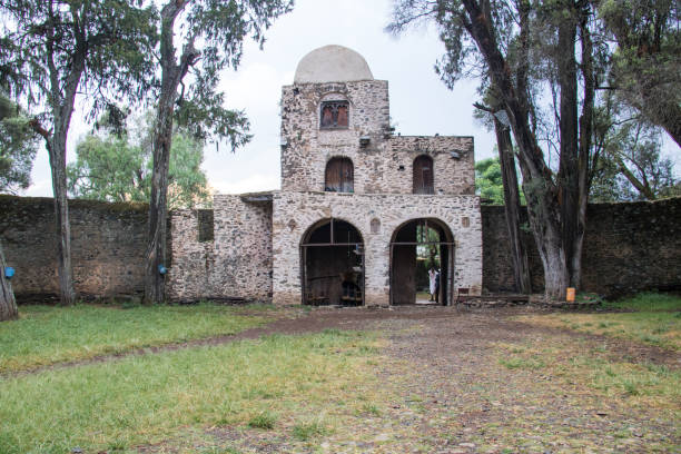 The main entrance to the Debre Berhan Selassie church in Gondar.