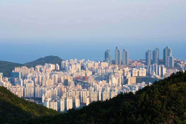 istock Busan cityscape Gwangan Bridge on sunset 1128683256