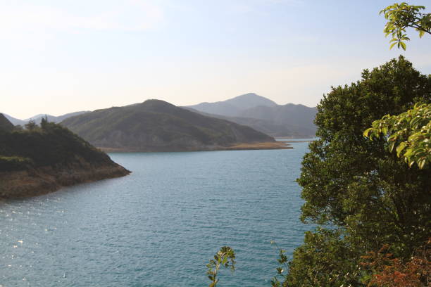 Toktogul  highland mountain lake in Kyrgyzstan, Jalal-Abad Province