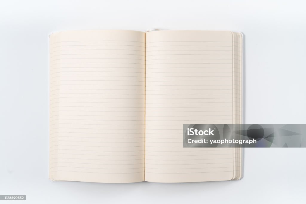 Notebook White Color White Notebook On White Background With Clipping Path Image Stock Photo ...