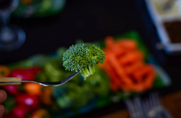 Fresh vegetables arrange on a plate