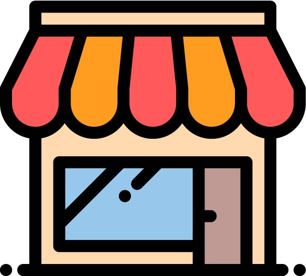 illustrations, cliparts, dessins animés et icônes de boutique - clothing store clothing price supermarket