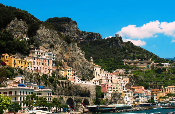 Italian Village - Amalfi coast super hi contrast image