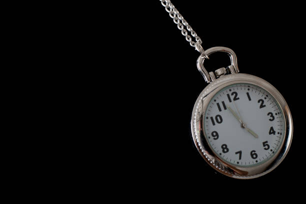 istock Pendant watch with the time 5 o'clock 1128702325
