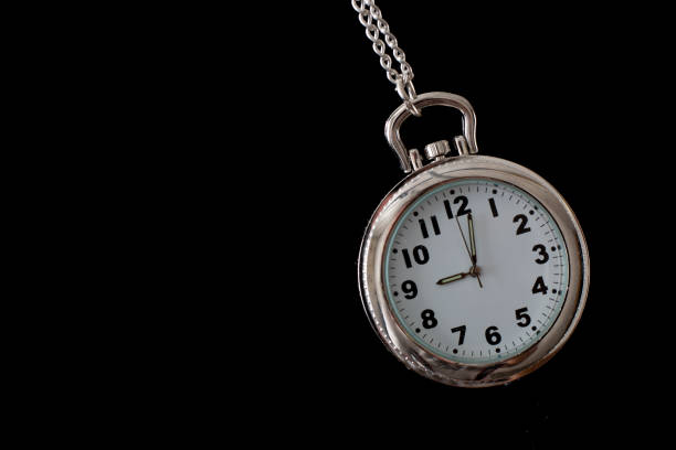 istock Pendant watch with the time 9 o'clock 1128702523