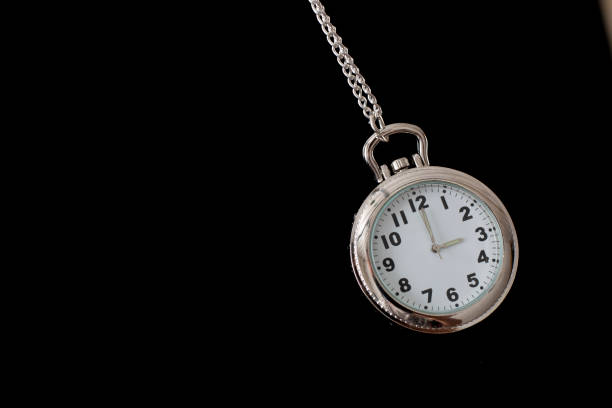 istock Pendant watch with the time 3 o'clock 1128702612