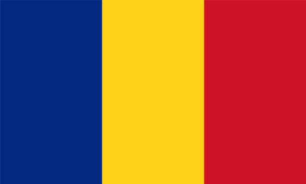 флаг румынии - romania stock illustrations