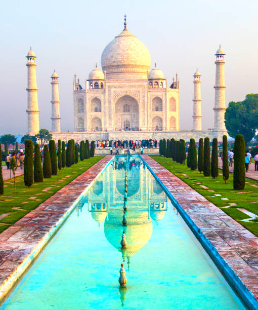 istock Taj Mahal in sunrise light, Agra, India 1128705128