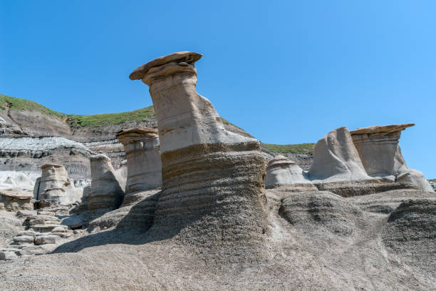 istock Hoodoos, a geologic formation in the badlands - Alberta, Canada 1128705313