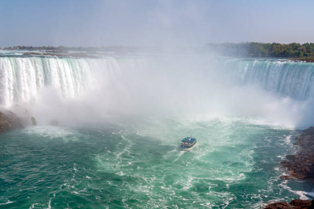 istock Boat and Horseshoe Falls from Niagara Falls - Ontario, Canada 1128705344