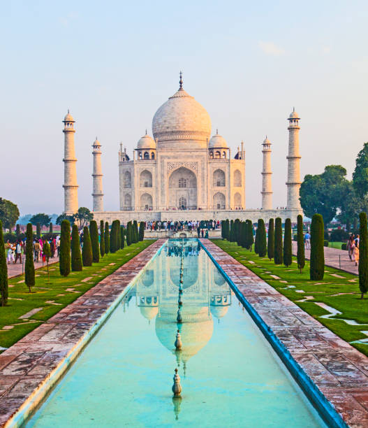 istock Taj Mahal in sunrise light, Agra, India 1128705657