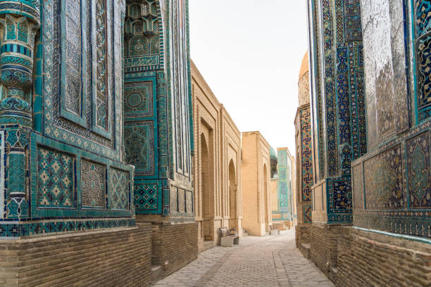 istock Shah-I-Zinda Mausoleums in Samarkand, 1128712975