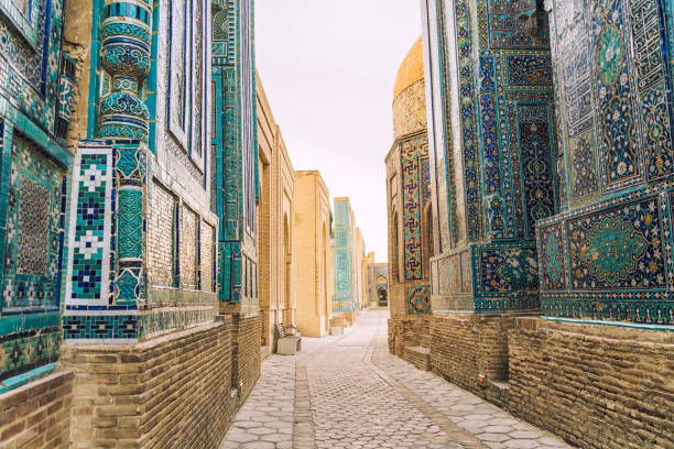 istock Shah-I-Zinda Mausoleums in Samarkand, 1128713224