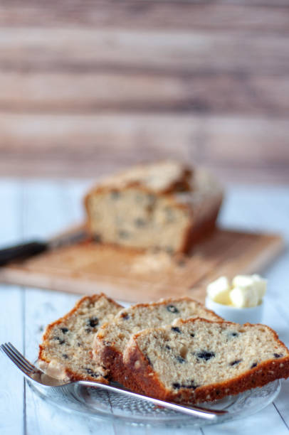 istock Slices of Blueberry Streusel Bread 1128714630