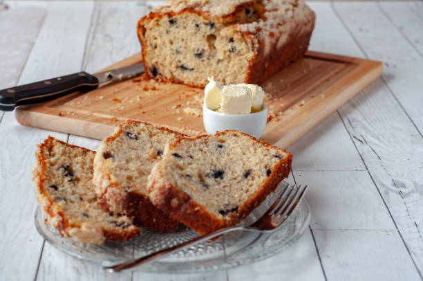 istock Slices of Blueberry Streusel Bread 1128714635