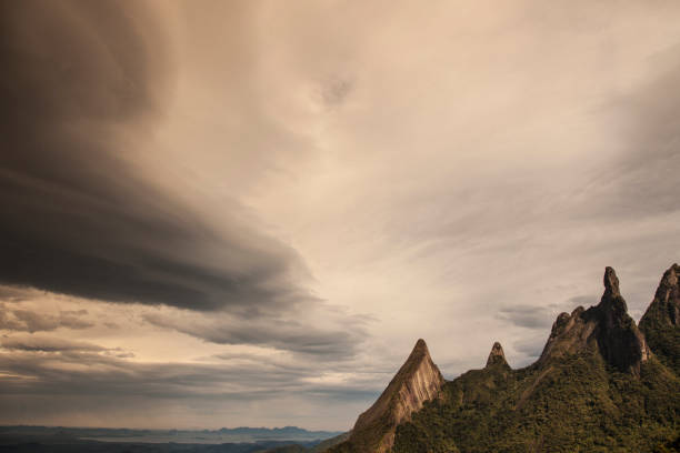 istock Dedo de Deus and the Serra do Mar mountains 1128719230