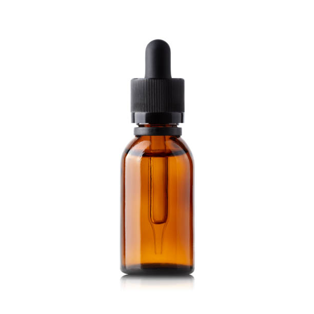 Vape glass brown bottle Vape glass brown bottle isolated on white background dropper stock pictures, royalty-free photos & images