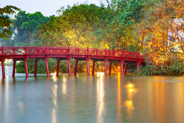 istock iconic red bridge in Hanoi, Vietnam 1128733120