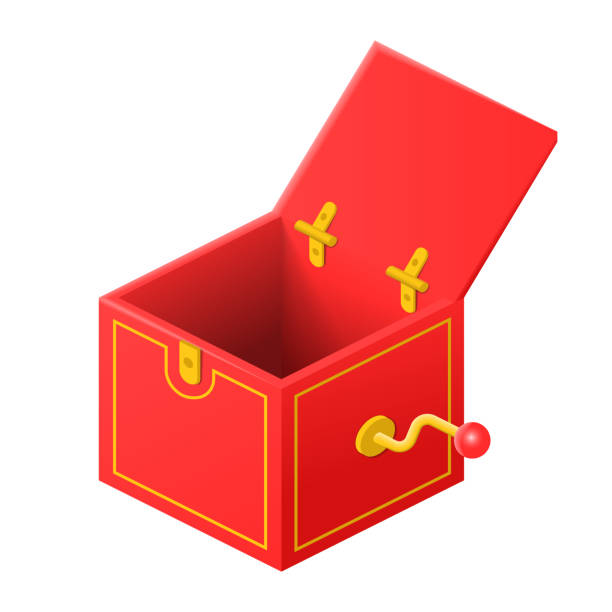 illustrations, cliparts, dessins animés et icônes de boîte de surprise sur des roulettes - music box