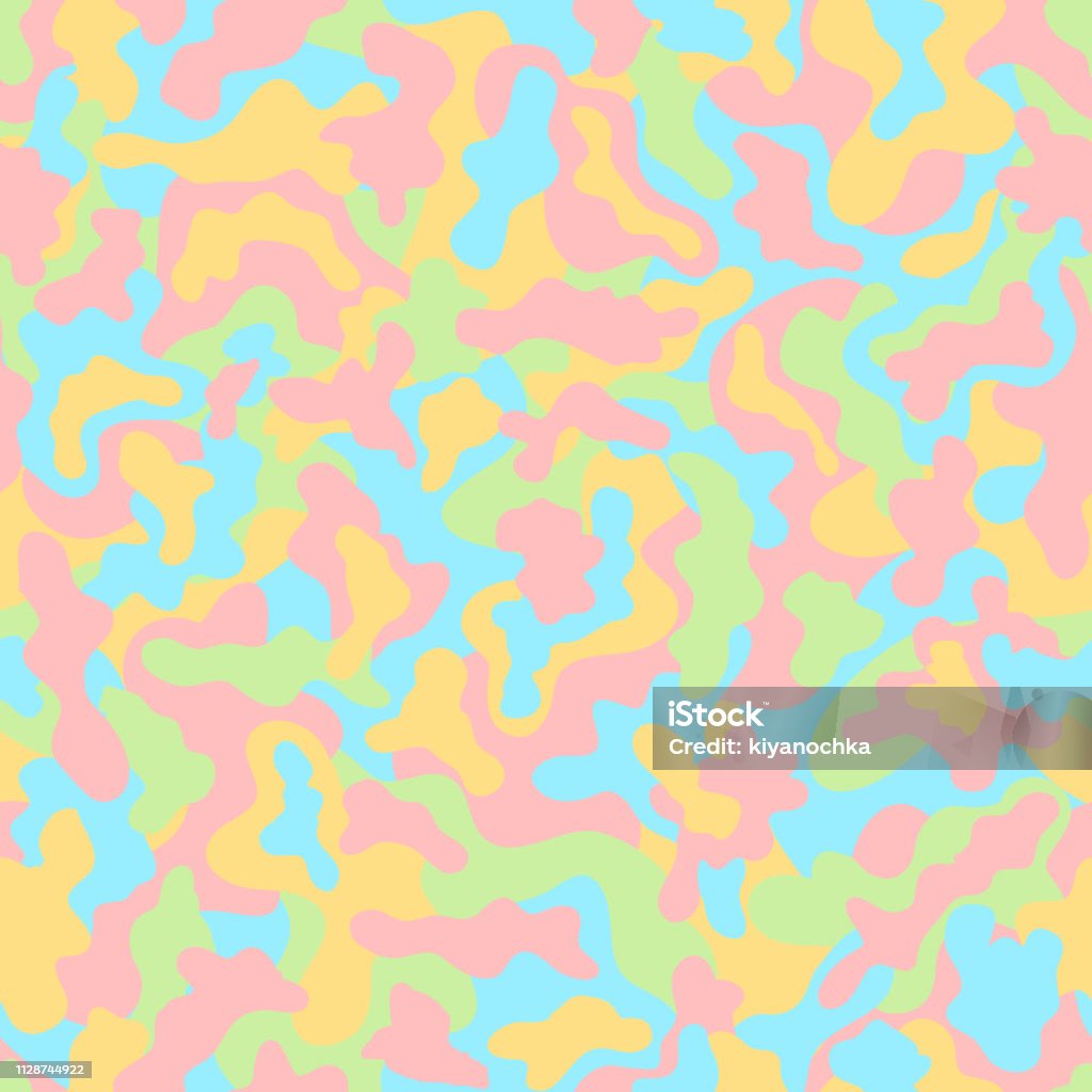 Contemporary camouflage pattern. Contemporary camouflage pattern. Seamless pattern in modern color palette. It be perfect for stationery, apparel, fabric, wallpaper and more. Camouflage stock vector