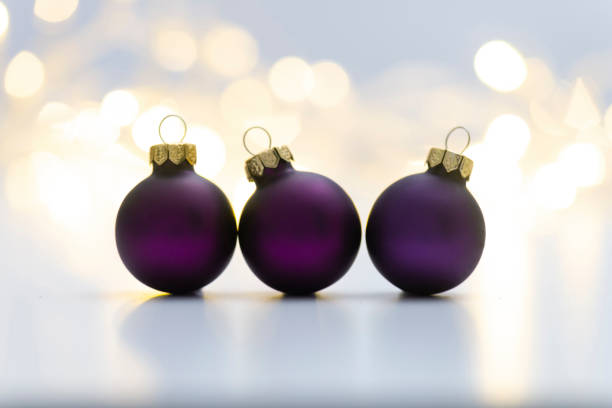istock purple Christmas Ball 1128747210