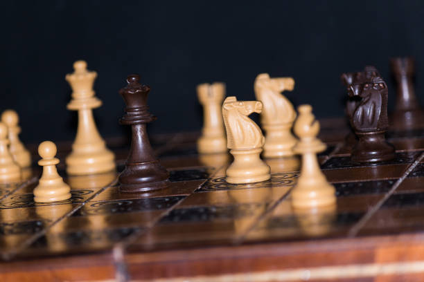 istock Chess photographed on a chessboard 1128750298