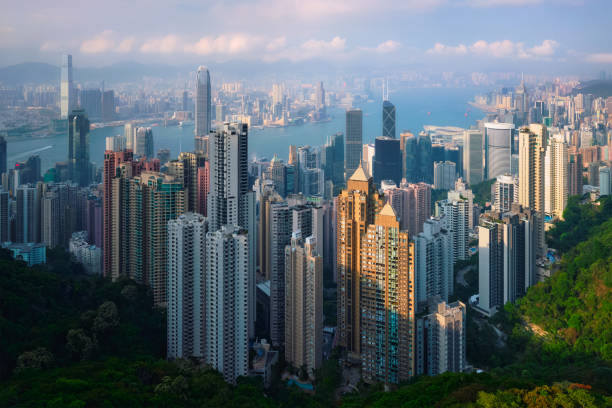 istock Hong Kong skyscrapers skyline cityscape view 1128750469