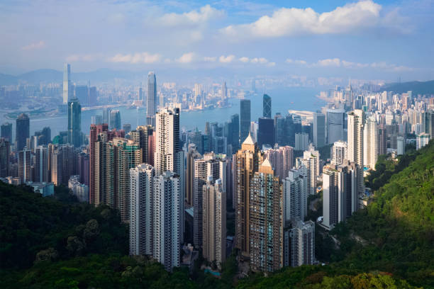 istock Hong Kong skyscrapers skyline cityscape view 1128750470